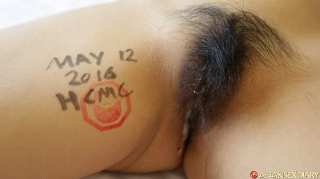 First-class Asian babe My gets her hairy pussy licked and dicked by a horny guy