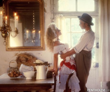 Light-Haired dutch playmate Mikki Brenner gets fucked and facialized by a cowboy