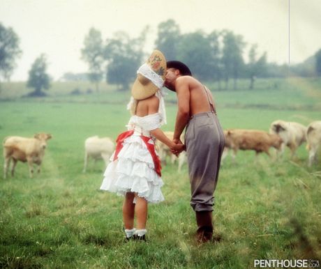 Light-Haired dutch playmate Mikki Brenner gets fucked and facialized by a cowboy