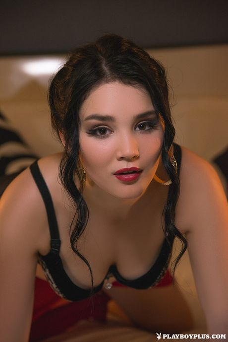 Brilliant ukrainian,kazakhstani brunette Malena gets naked in heels for a centerfold shoot