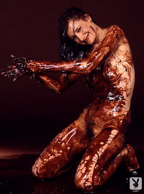 Ravishing dark-haired Karen Finley gets naked in a corset and heels