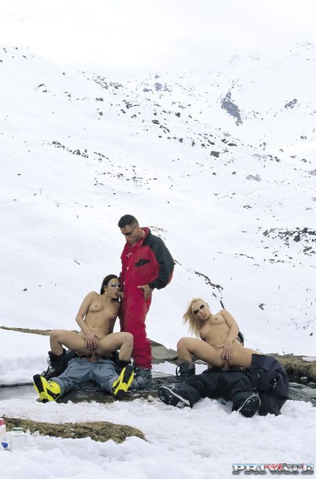 Hot MILFs Gina Blonde & Vanessa Virgin get rammed in an outdoor orgy