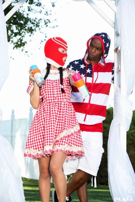 Superb japanese ebony Marica Hase gets her hot pussy filled with a black dick