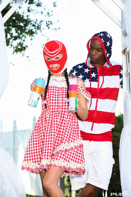 Superb japanese ebony Marica Hase gets her hot pussy filled with a black dick