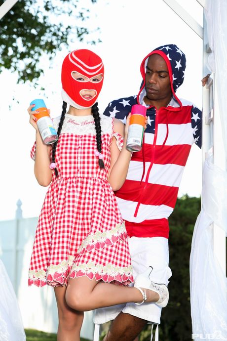 Superb japanese ebony Marica Hase gets her hot pussy filled with a black dick