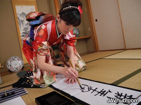 Adult Asian Yuria Tominaga gets her hairy pussy licked and dicked