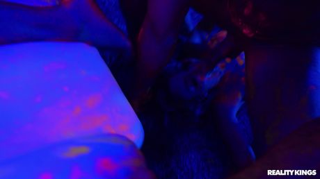 Four black girls and their white friends get banged in a bounce house