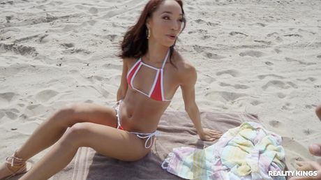 British babe Alexis Tae gets her pussy filled with a white dick