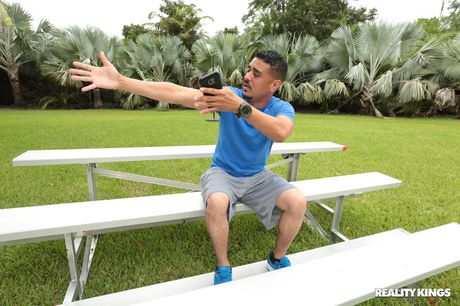 Tattooed american,mexican girl Katrina Jade has sex with a guy on a sofa