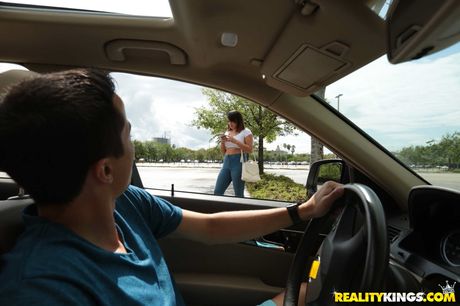 Great Latina Valentina Jewels gets her large boobs and ass fucked in a car