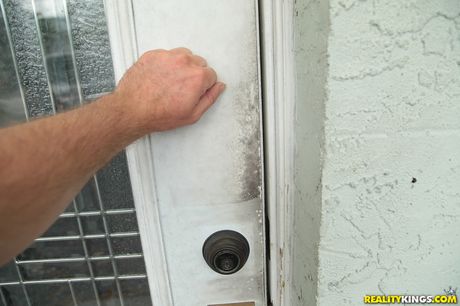 Teen lesbians Ana Foxxx and Vera Bliss have sex on a bed with a man present