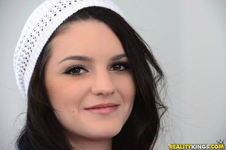 Lesbian babes Kacey Quinn and Cyrstal Rae kiss before having sex on a bed