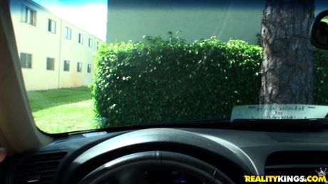 Delicate american doll Hailey Young gets her pussy licked and fucked outdoors