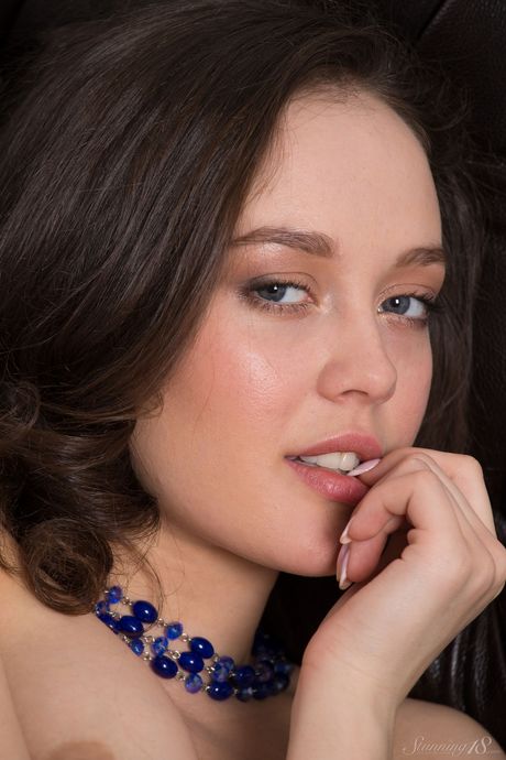 Barely legal blonde Kristin gets naked with self-assuredness during a solo shoot