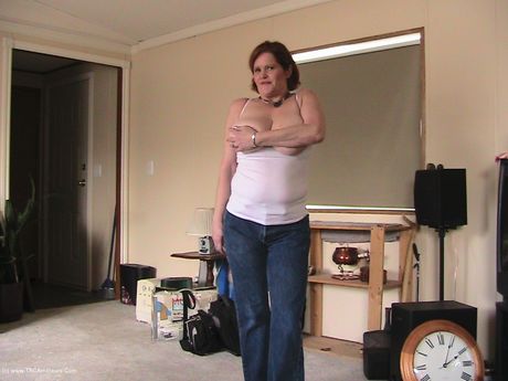 Mature Misha Milf strips to her boots and toys her horny pussy