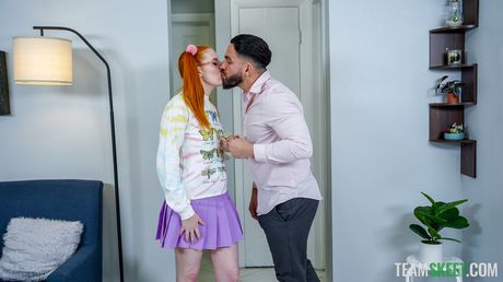 Red-Haired american babe Krystal Orchid gets her pussy teased and fucked by her BF