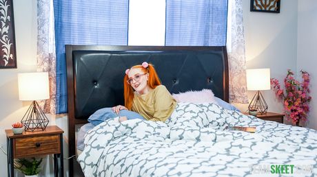 Red-Haired american babe Krystal Orchid gets her pussy teased and fucked by her BF