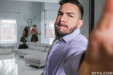 Alina Belle and Tori Montana have a threesome with a white guy