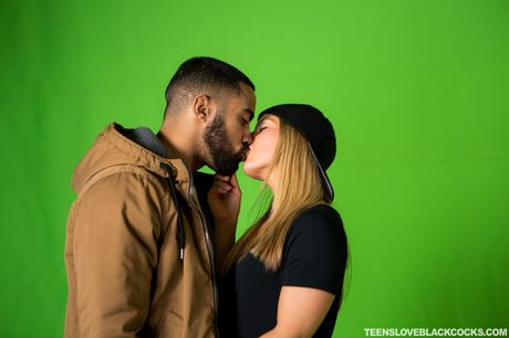 Blonde american girl Candice Dare gets banged by a black man in a uniform