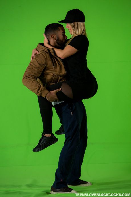 Blonde american girl Candice Dare gets banged by a black man in a uniform