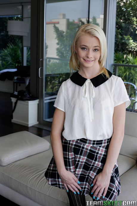 Blonde american schoolgirl Maddy Rose gets her twat stuffed in a classroom