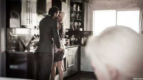 Blonde girl Elsa Jean has sex with her stepbrother and his girlfriend