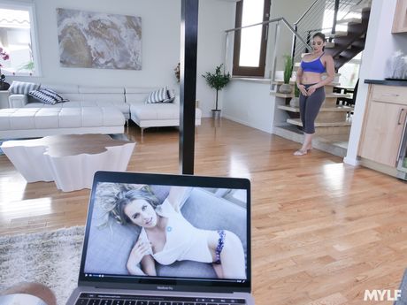 Busty american,greek pornstar Sheena Ryder gets her amazing racks and pussy fucked in the gym