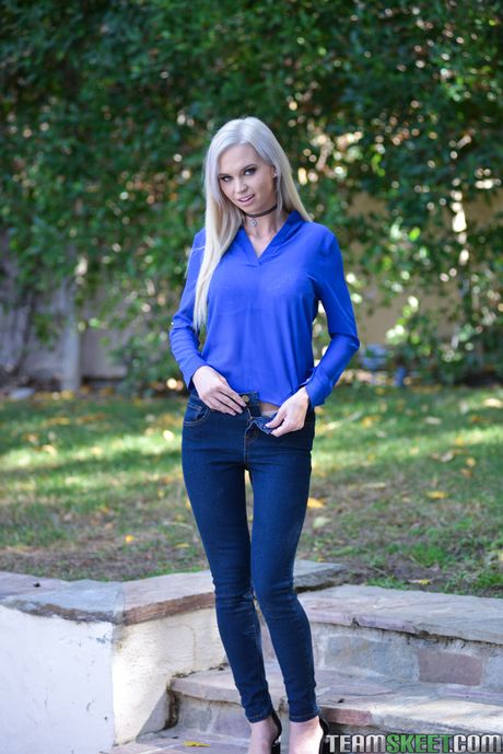 Light-Haired Cougar Astrid Star has sex with her stepson and his girlfriend