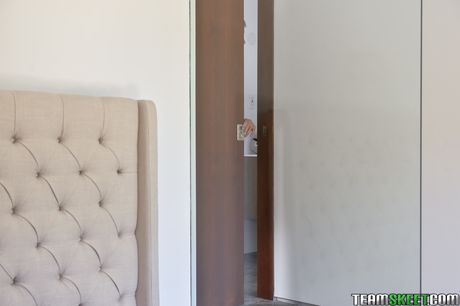 Blonde MILF Nina Elle and her stepson enjoy a hot threesome in a 3some