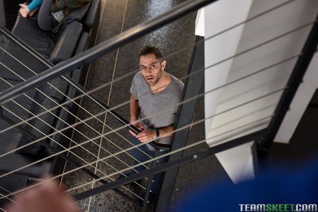 Blond Cougar Marie McCray and a teen girl have a threesome with a boy