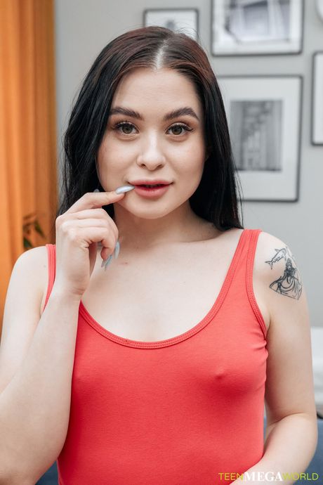 Dark haired teen Skye Wood has sexual intercourse with a masseur