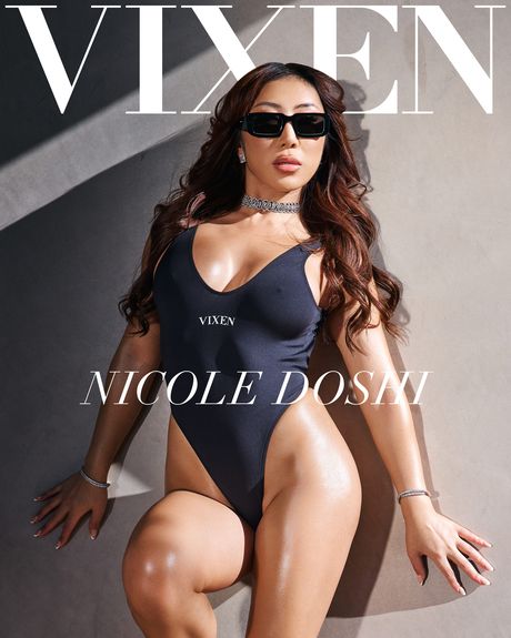 Asian pornstar Nicole Doshi gets banged in high heels by a big white cock