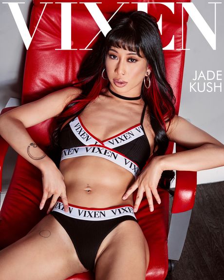 Asiatisk sød Jade Kush viser sine fantastiske jugger og bliver kneppet i lingeri