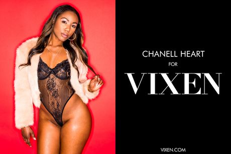 Ebony american girl Chanel Heart gets banged by a white dude on a bed