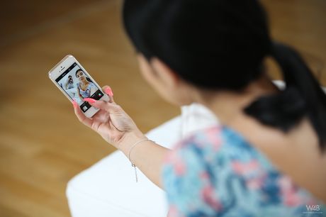 Czech teen Lady Dee takes selfies while peeing on a toilet